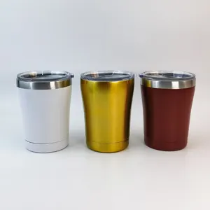 Cangkir kopi logam, mug stainless steel logam ramah lingkungan 350ml, cangkir anak-anak gaya baru