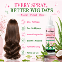 Spray Quotidien Personnalisé pour Rénover les Perruques, Sans Rinçage, pour Perruques Naturelles et Synthétiques, Hydrate, Donne de la Brillance et Revitalise