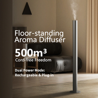 Diffuseur d'huiles essentielles sans eau en métal de 100 ml, alimenté par batterie USB, avec télécommande via application pour la maison et l'hôtel, purificateur d'air
