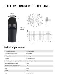 VOXFULL professionale <span class=keywords><strong>DB7</strong></span> 7 7-Piece cablato metallo Drum microfoni impostati con supporto Shock per l'esecuzione - Product Image 4