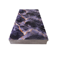Tablero de mármol UV de PVC de alta presión moderno con diseño floral de alto brillo para decoración de interiores para apartamentos de estilo clásico
