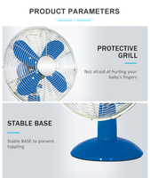 Ventilateur sur pied mécanique en métal de 12 pouces, réglage de la vitesse réglable, super couronne, vente en gros, populaire, utilisation hôtelière, haute qualité