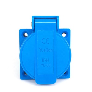 IP44 presa di alimentazione universale con coperchio 10 a250v <span class=keywords><strong>blu</strong></span> EU/US/UK/AU Power connettore impermeabile industriale con otturatore di sicurezza - Product Image 4