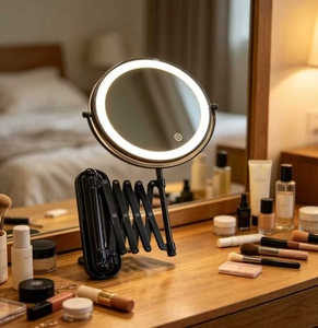 Bathroom Wall Mounted Folding Telescopic Mirror Beauty Mirror Bathroom Makeup Mirror Non Perforated Vanity Mirror - Product Image 2