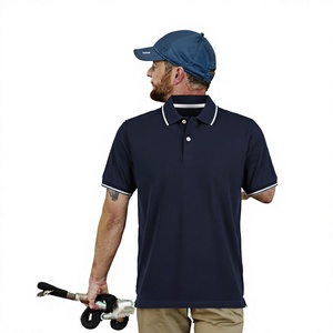 Mens Cotton Polo <b>Shirt</b> Short Sleeve Contrast Trim Collar <b>T</b> <b>Shirt</b> Casual Sports Wear - Product Image 2