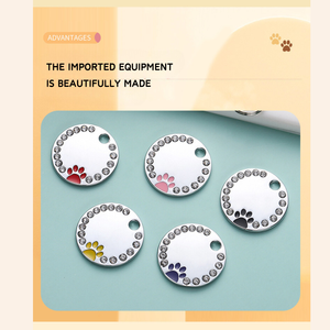 חמוד לכפה צבעוני renestone בלינג תג כלב חרוט סיבוב זהב עשוי סגסוגת אבץ עם קישוט צעיף - Product Image 3