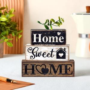 Ensemble de 4 pièces de flocon de neige en bois rustique pour plateau de Noël et décor d'hiver de ferme - Product Image 1