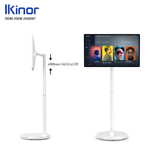 Ikinor Small Mini Portable Smart TV with Battery Speaker LED for Outdoor Full HD 1080p 4-6 Hours Battery Life