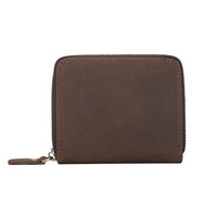 Produsen Dompet Pria Kulit Asli Dompet Koin Kulit Crazy Horse Dompet Slot Multi Kartu Tempat Uang Kertas Gaya Vintage