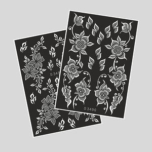 Pochoirs de tatouage peints en gros OEM personnalisés creux temporaires imperméables au henné corps <span class=keywords><strong>main</strong></span> Art henné faux non toxique importé - Product Image 6
