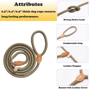 Integrated Pet P Chain Traction Rope <b>Dog</b> Leash Anti-Riot Nylon Hand-Stitched <b>Dog</b> <b>Collar</b> Thick <b>Dog</b> Training Leash - Product Image 2