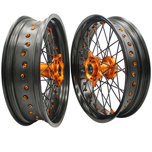 Ruedas de Motocicleta CNC 17 de Aleación de Aluminio Supermoto, Llantas <span class=keywords><strong>Super</strong></span> <span class=keywords><strong>Motard</strong></span> para EXC 250 350 450 2003-2026 - Product Image 4
