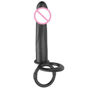 Cincin Penis Silikon Vibrator untuk Pria, Alat Bantu Seks Tahan Lama, Pengunci Penis untuk Pasangan Dewasa - Product Image 1