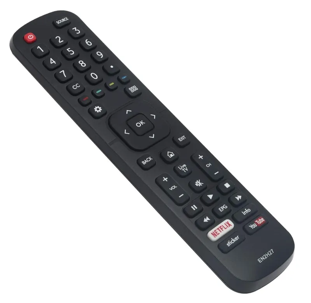 Hisense Smart TV Remote Control Fit for Models EN2H27B EN2H27HS EN2H27D ER-31607R ER-22655HS