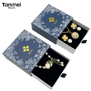 Caja de Embalaje de Joyería con Logotipo Personalizado, Caja de Regalo de Papel con Cajón para Anillo, Pendientes, Pulsera, Collar, Embalaje de Lujo - Product Image 5