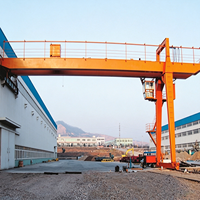 Grue portique électrique à double poutre de 10, 20, 30 et 50 tonnes, grande capacité de levage, grue semi-portique à double poutre BMG