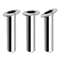 Nouveaux accessoires pour yacht, porte-canne à pêche en acier inoxydable 316 poli miroir, montage encastré, 15, 30, 90 degrés avec trou de drainage
