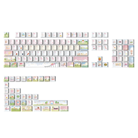 Small Animal Playground Keycap Cherry Profile Dye Sublimation PBT/PC Transparent Keycaps Set for Mechanical Gaming Keyboard