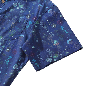 Camisa Hawaiana para hombre a la moda con diseño de <span class=keywords><strong>Australia</strong></span> personalizado al por mayor de fábrica - Product Image 3