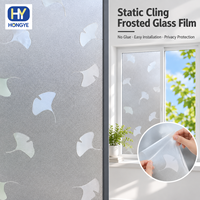 Film adhésif pour fenêtre, film givré pour verre, film statique pour la confidentialité sans colle, film PVC pour fenêtre, rouleau pour la maison, la salle de bain, la porte vitrée, lavable