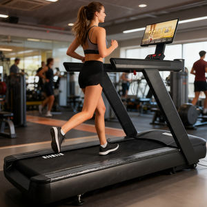 चलने के दौरान मोबाइल प्रक्षेपण के लिए घूर्णन एलसीडी स्क्रीन के साथ उच्च गुणवत्ता वाली वाणिज्यिक इलेक्ट्रिक ट्रेडमिल - Product Image 2