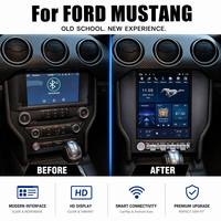 Radio para Auto con Pantalla Vertical Tesla de 9.7 Pulgadas para Ford Mustang (2015-2020), con Unidad Principal Inalámbrica Multimedia Android Auto y CarPlay BT