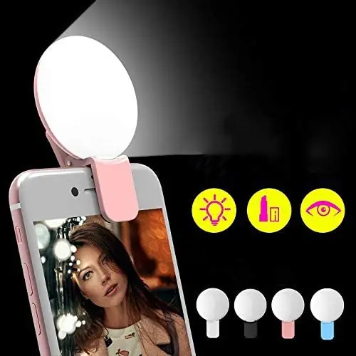 All Phone Use Fill Light USB Rechargeable Portable Mini Selfie Ring Light for Phone Laptop Bright LED Fill Light Selfie to Shoot