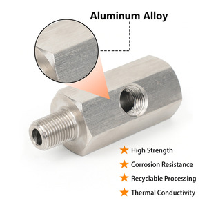 อะแดปเตอร์เซ็นเซอร์แรงดันน้ำมันสแตนเลส M10x1.5 NTP1/8สำหรับการดัดแปลงยานยนต์ - Product Image 4