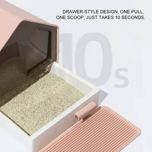 Caja de arena para gatos gruesa completamente cerrada, caja de arena para Villa, antisalpicaduras, gran espacio, fácil de limpiar, caja de arena para gatos, inodoro - Product Image 4