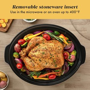 Crock-Pot <span class=keywords><strong>Mijoteuse</strong></span> manuelle de 7 litres, capacité pour 8 personnes, avec cuve amovible en grès, fonction maintien au chaud, compatible lave-vaisselle, nettoyage facile, en acier inoxydable - Product Image 6
