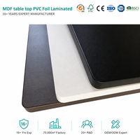 Tablero de Mesa de MDF Recubierto de PVC, Colores Personalizados, Borde Sin Costuras, Superficie Lisa, Panel de Escritorio para Muebles de Oficina