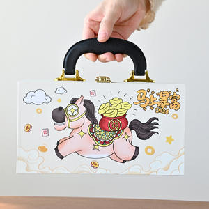 Juego de Té de Cerámica con Diseño de Caballo, 5 Piezas, Portátil, para Viaje, Estilo Kung Fu, con Tapa de Madera, Diseño de Anime - Product Image 2