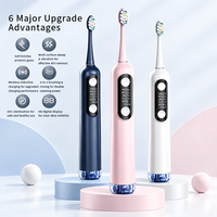 Brosse à dents électrique sans fil avec logo personnalisé, écran LED, nettoyage dentaire UVC et irrigateur buccal intégré, certifiée BSCI