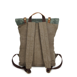 Sac à dos rétro en toile cirée, sac à dos imperméable pour ordinateur portable pour hommes - Product Image 3
