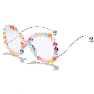 แว่นกันแดดทรงแคทอายโอเวอร์ไซส์ขาแว่นลายคลื่นแฟชั่นวินเทจปี 2020 ขายส่ง พร้อมกรอบแว่นมุกสีรุ้งสำหรับผู้หญิง - Product Image 2