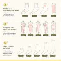 Chaussettes de yoga antidérapantes personnalisées avec logo, en tricot floral, pour femmes, chaussettes de Pilates pour le yoga, la barre, l'entraînement en salle, toutes saisons