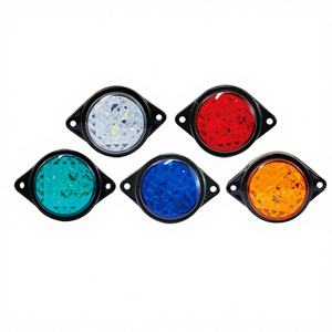 Nouvelles <span class=keywords><strong>feux</strong></span> <span class=keywords><strong>de</strong></span> <span class=keywords><strong>gabarit</strong></span> latéraux LED ronds miniatures à double fixation sur l'oreille, étanches IP68, 12V 24V, pour camions, remorques et fourgonnettes, vente en gros LJZ - Product Image 1
