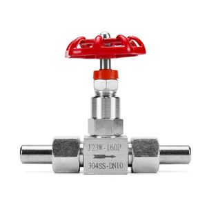 صمام كروي داخلي مسنن من الفولاذ المقاوم للصدأ 304 من TENGFENG، ملحوم، عالي الضغط، مع مقياس مياه، للإغلاق اليدوي، طراز J23W-160P، مقاسات من DN6 إلى DN25 - Product Image 1