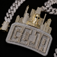 Offre Spéciale – Pendentif Moissanite VVS Personnalisé de Luxe, Sertissage Glacé, Bijou Personnalisé pour Rapper, Idéal Soirées en Club