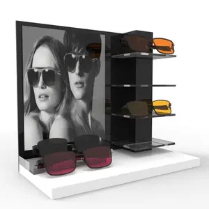 Vitrina de gafas de sol personalizada, vitrina de gafas de múltiples capas, pantalla de gafas acrílicas