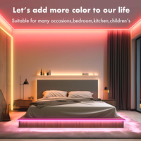 Bande lumineuse néon LED flexible 6x12 modes multiples IP67 RGB étanche pour chambre à coucher, synchronisation musicale et jeux en intérieur