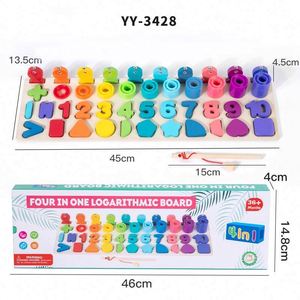 4-In-1 Number <b>Shape</b> <b>Sorter</b> Counting Stacker Fishing Board Game Preschool Early Educational Activities <b>Toys</b> for Kids - Product Image 6