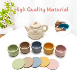 Juguetes Educativos de Cocina para Bebés, Juego de Té de la Tarde de Dibujos Animados, Silicona de Grado Alimenticio, Juguete para Niños Pequeños - Product Image 4