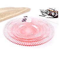 Assiettes de présentation en verre cristal écologiques, élégantes et modernes, vertes, pour événements, nouveau design, mariage, décoration intérieure, vente en gros