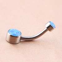 Opale F136 anneau de ventre en titane bijoux de corps Piercing ventre opale Piercing femme ventre Piercing bijoux de corps