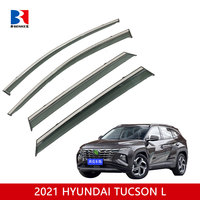 Visera de ventana de puerta de coche para HYUNDAI TUCSON 2021 + Accesorios exteriores deflectores de lluvia sol protectores de viento protector de refugio de ventilación