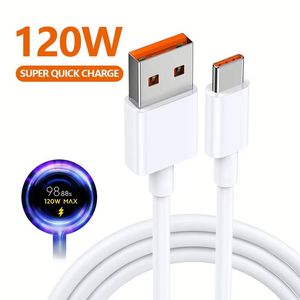 สายชาร์จ Gold Label Display 6A USB Type C 120W ชาร์จเร็วพิเศษ สำหรับโทรศัพท์มือถือ Android Xiaomi - Product Image 1
