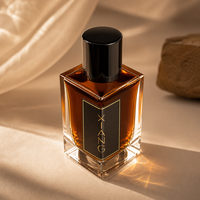 Flacon de parfum en verre de luxe avec couvercle magnétique, base carrée lourde, vide et rechargeable, pour brume parfumée et eau de Cologne, 30ml 50ml 100ml