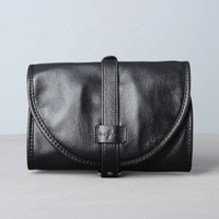Pochette de pipe à fumer Portable de haute qualité étui à pipe à tabac en cuir véritable souple noir
