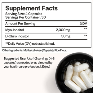 Cápsulas OEM Flo para Suporte à Saúde Ovariana, Myo-Inositol e D-Chiro-Inositol 40:1, Suplemento para Equilíbrio Hormonal Feminino - Product Image 5